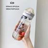 Handle Sports Water Bottle 500/650ml Drinkware Portable Plastic Transparent Water Bottle  Men Women