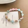 Ceramic Macaron Stylish Sea Shell Beaded Bracelet Womens Sweet Fresh Design Summer