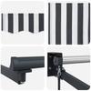 Retractable Awning Anthracite and White 4x3 m Fabric and Aluminum
