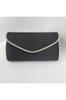 Women's Stylish and Useful Evening Dress Bag Shiny Beige Satin Silver Stone Evening Bag