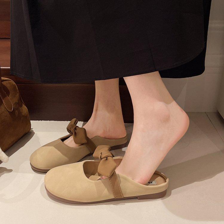 Весна 2024 года, новые модные туфли с ремешками и бантом, женские модные темпераментные простые универсальные удобные туфли