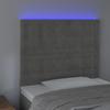 VidaXL LED Headboard Bedroom Furniture Single Bed Accessory Headboard Interior Light Grey 3122894