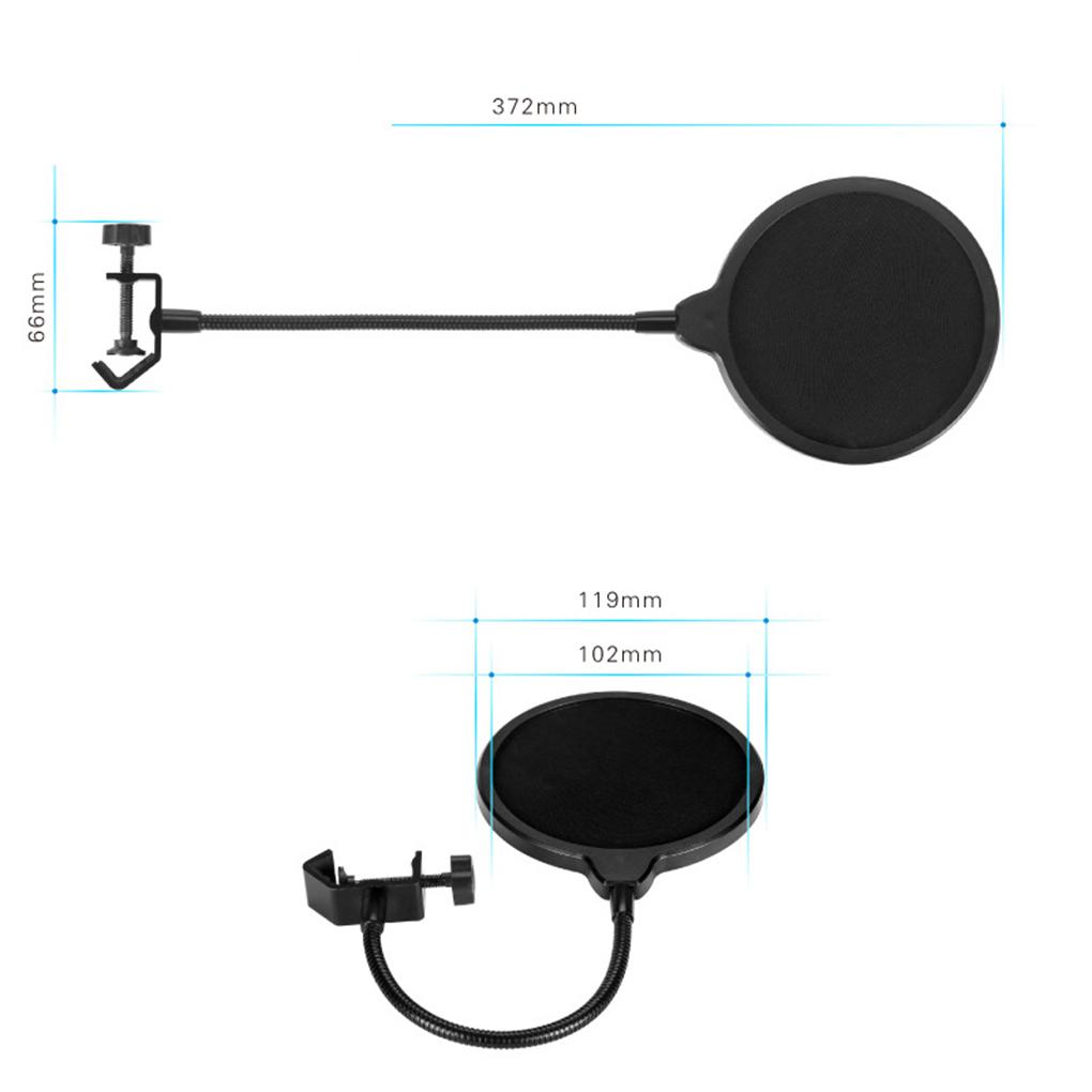 Двухслойная ветрозащита для микрофона, изоляция для записи вокала, НОВАЯ