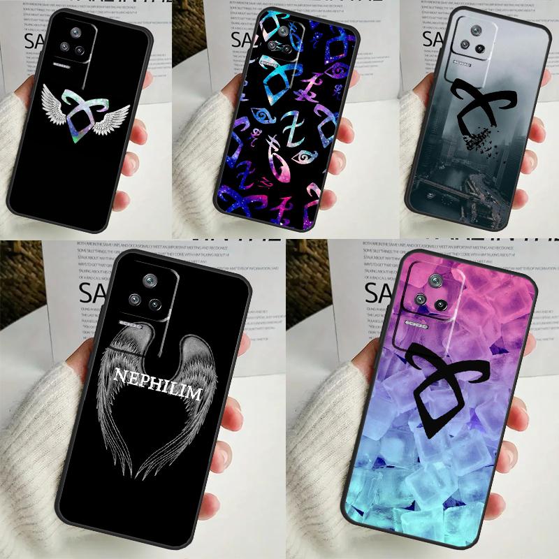 Shadowhunters Angelic Rune Logo Funda For POCO M6 Pro X3 X4 X5 X6 M5s F3 F5 Xiaomi 13T Pro 12T 11T 12 13 Lite 14 Ultra Case