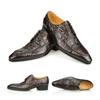 Fashion Luxury Crocodile Pattern Formal Leather Shoes Office Fashion Modern Style Sapato Social Masculino Zapatilla Customized Service