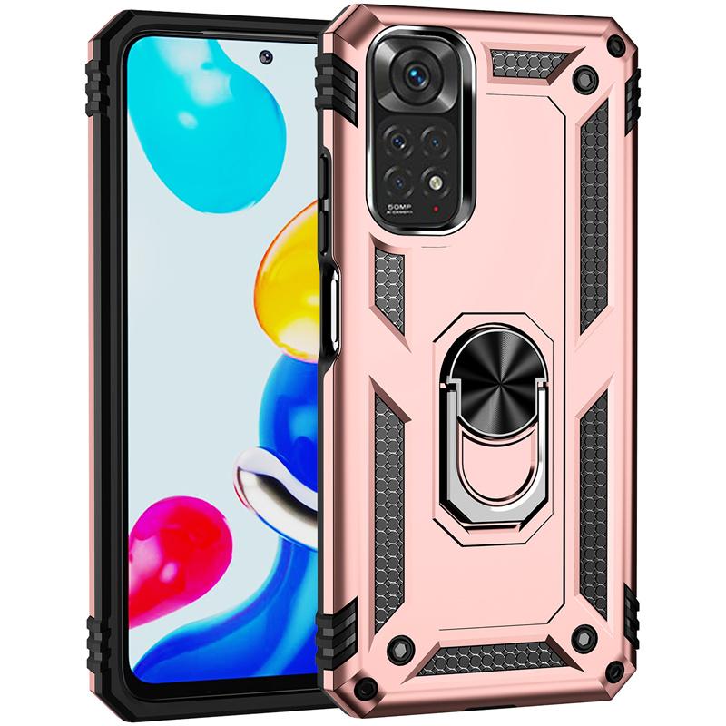 For Xiaomi Redmi Note 11 11S 2022 Case Magnetic Metal Ring Holder Bumper Armor Cases For Redmi Note11 Pro 11E Pro 5G Back Cover