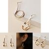 Metal Alloy Circle Earrings For Women Fashionable Geometric Design Gift For Occasions