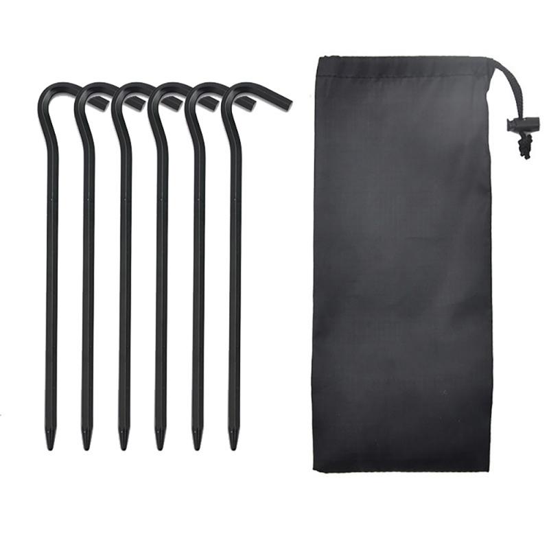 Палаточные колышки из алюминиевого сплава, грунтовые гвозди с пряжками для ветрозащитной веревки, набор для гамака, кемпинга, тента