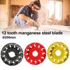12 зубьев, марганцевая сталь, деревообрабатывающая лопата для резьбы по дереву, дисковая угловая шлифовальная машина, инструмент