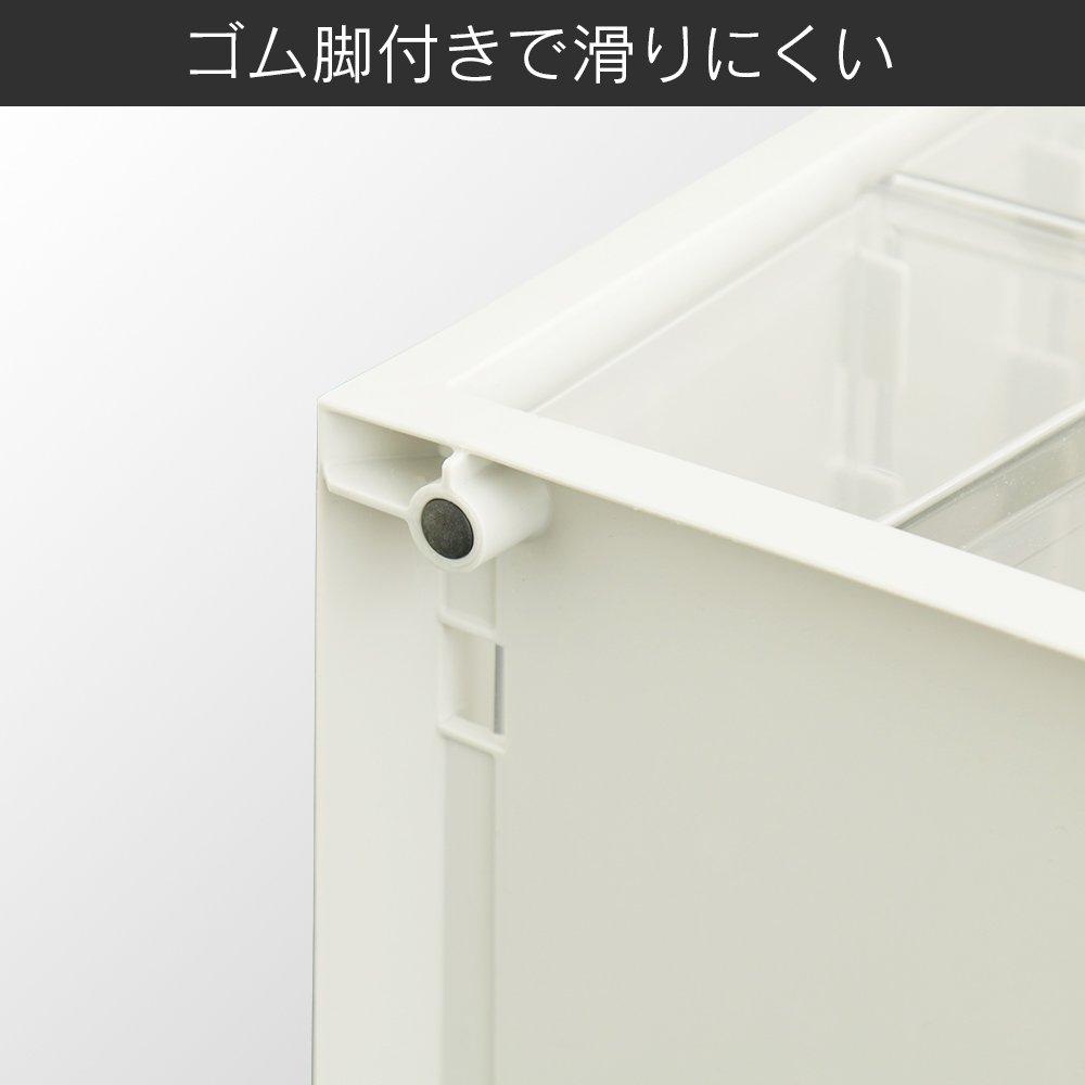 Iris Ohyama Letter Case A4 with Index Drawer Document Storage Plastic for Office Work from White [Shallow 5-Tier] Stickers, Case, Case, Desktop,