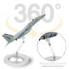 NUOTIE Eagle Metal Airplane Model Kit with Stand Gulf Spirit Diecast Alloy Fighter Model Jet Military Aircraft Collection 1/100 F-15C