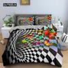 Psychedelic Swirl Duvet Cover Geometry for Kids Adults Fractal Art Comforter Cover Abstract Artwork Bedding Set Bedroom Decor
