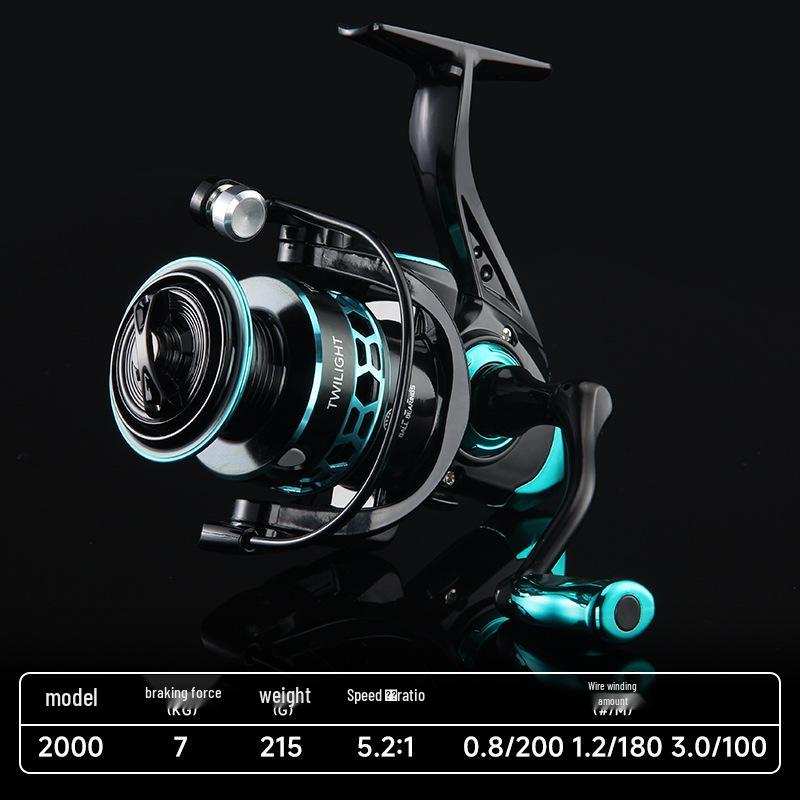 Катушка спиннинговая Haotun Zero-Gap с двойной рукояткой: 5,2:1 Дальний заброс, Ловля кальмара и микрообъектов.