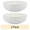 2 Pack White Round Porcelain Serving Bowls Microwave Safe Dishwasher Safe Oven Safe Ideal Salad Soup Cereal Serving
