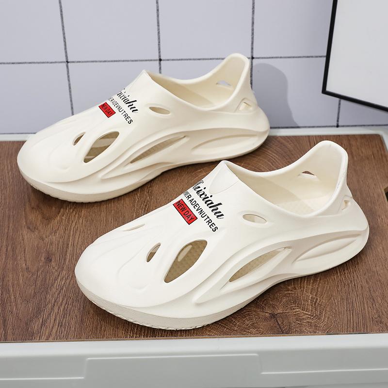 Мужские сандалии, домашние тапочки, мягкие и удобные, износостойкие, износостойкие, вентилируемая домашняя и уличная обувь для мужчин, новинка