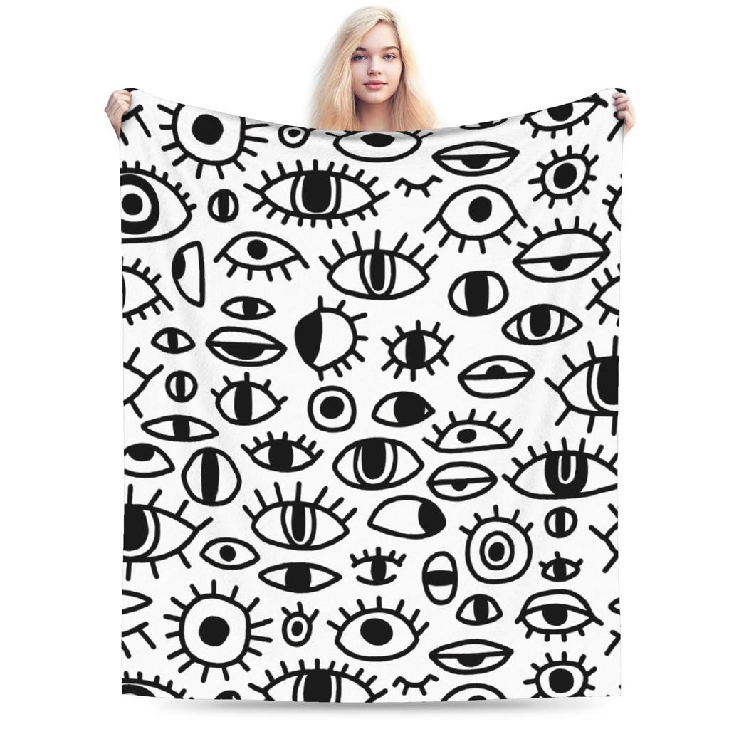 Eye Pattern Blanket Quality Warm Soft Throw Blanket Spring Boy Girl Couch Bed Print Bedspread
