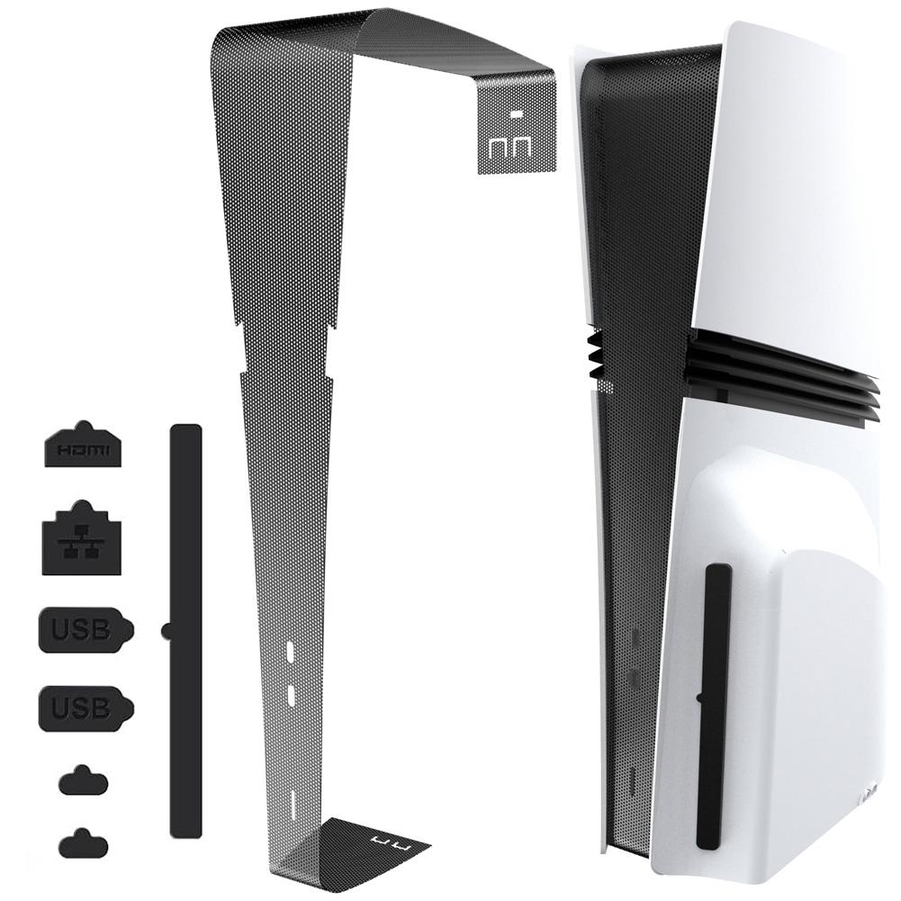 For PS5 Pro Dust Cover Mesh Anti Pet Hair with Dust Plugs Set Dust Net Side Protector Mesh for PS5 Pro Disc &Digital Console