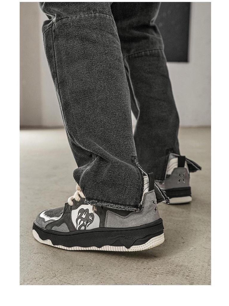 Женские модные ретро-кроссовки Flame Mountain: Повседневный, Универсальный и Стильный Деконструированный Дизайн