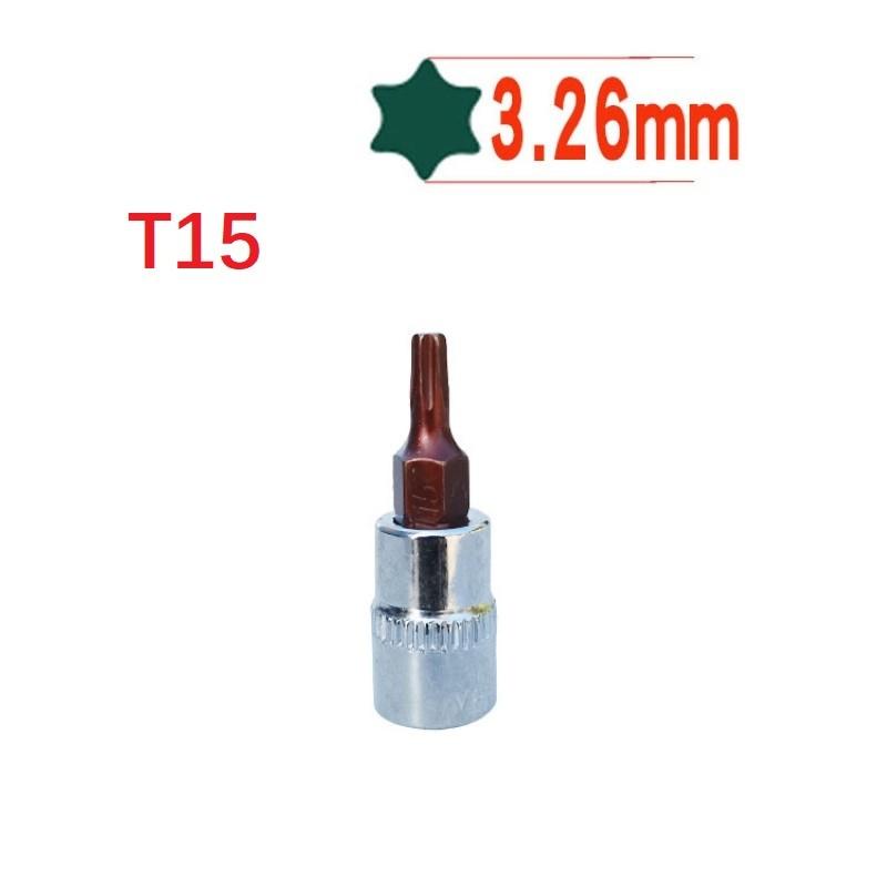 T15 Bit Socket Torx T20 T25 T27 T30 T40 1Pcs T8-T40