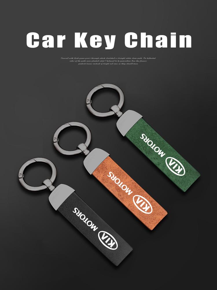 ZEJP2 High-grade Car Keychain Leather Key Ring Gift Chain Jewelry For Kia Sportage Picanto Rio Ceed Optima 3 5 K3 K5 Sorento Accessory