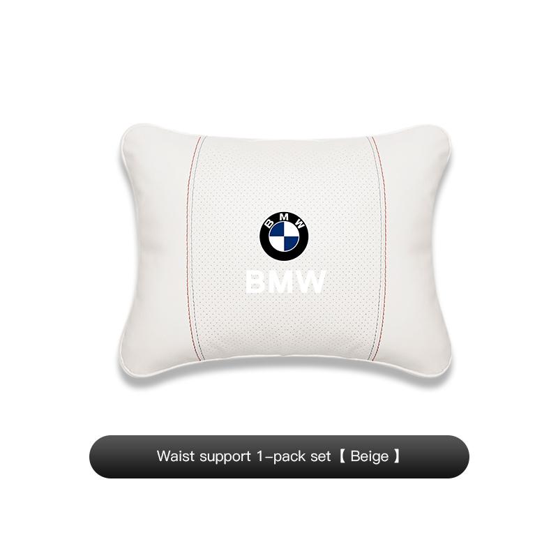 YMZP2 Suede Car Neck Pillow Headrest Lumbar Support Pillow Spine Protect sticker For BMW X5 X3 F40 F10 E34 E39 E90 X6 E30 F20 E46 F30