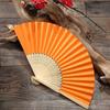 Wedding Chinese Style Solid Color Hand Held Fan Folding Paper Fan Dance Fan Photo Prop Tool