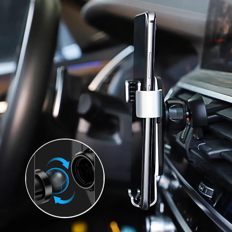 ABS Car Phone Holder 360 Rotation Gravity Auto Grip Bracket For Ford Focus Mustang Fiesta Puma Ranger Kuga MK7 MAX F150 Mondeo HNQJR1