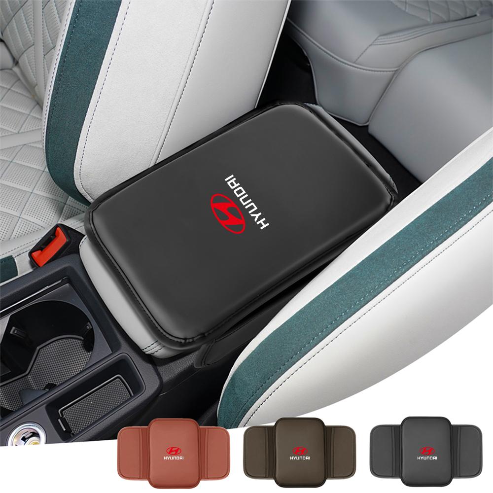 Car Armrest Mat Center Console Protect Cushion Storage Bag For Hyundai I10 I20 I30 I40 IX20 IX35 Santafe Solaris Azera GDI Creta u2