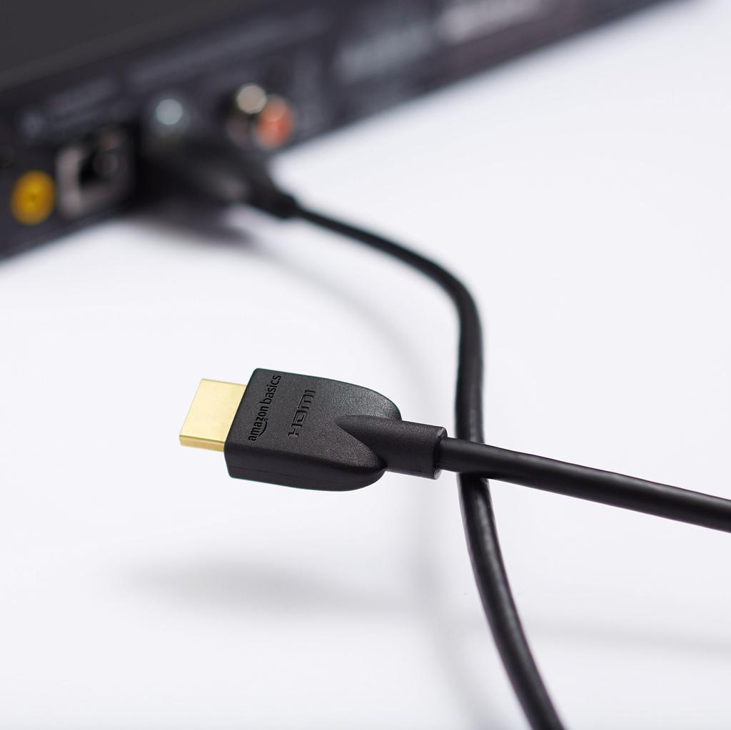 Кабель HDMI AmazonBasics High Speed 4K ARC Compatible A Male to Type A Black 1.8m (Тип Мужской)
