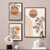 Бохо абстрактные геометрические солнце луна лист минимальные ботанические постеры и принты галерея настенная живопись на холсте Эстетический декор комнаты