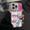Чехол для телефона аниме S-Сайки Кусуо для iPhone 16 15 14 13 12 11 Pro Max Белый Матовый Лазерный Металлик Аврора Funda
