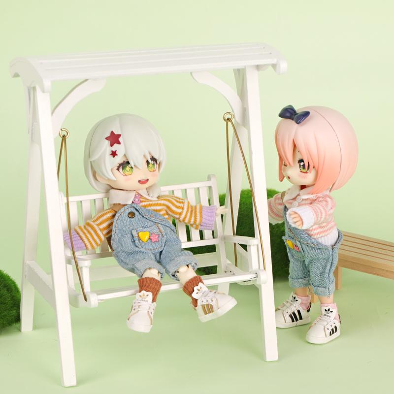 Одежда для кукол OB11 Детский свитер с воротником-стойкой Комбинезон на одно плечо Костюм для кукол Ob11 1/12 Повседневные аксессуары для детей DIY