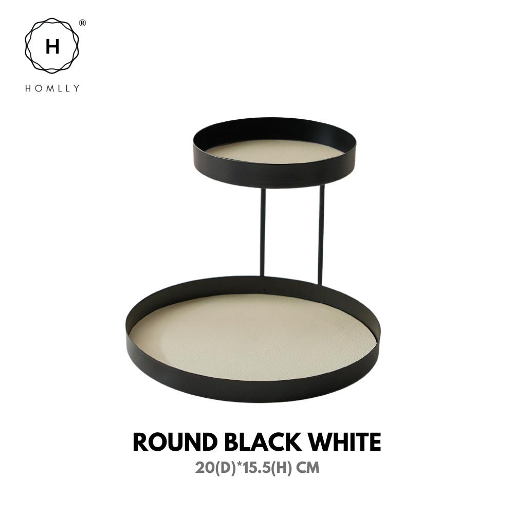 Homlly Lako Double Tier Desk Display Storage Tray Rack