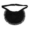 Lace/Ruffled Decor Woman Apron Half Waist Short Cosplay Maid Lolita Pinafore Baking Kitchen Cleaning Bib with Pocket