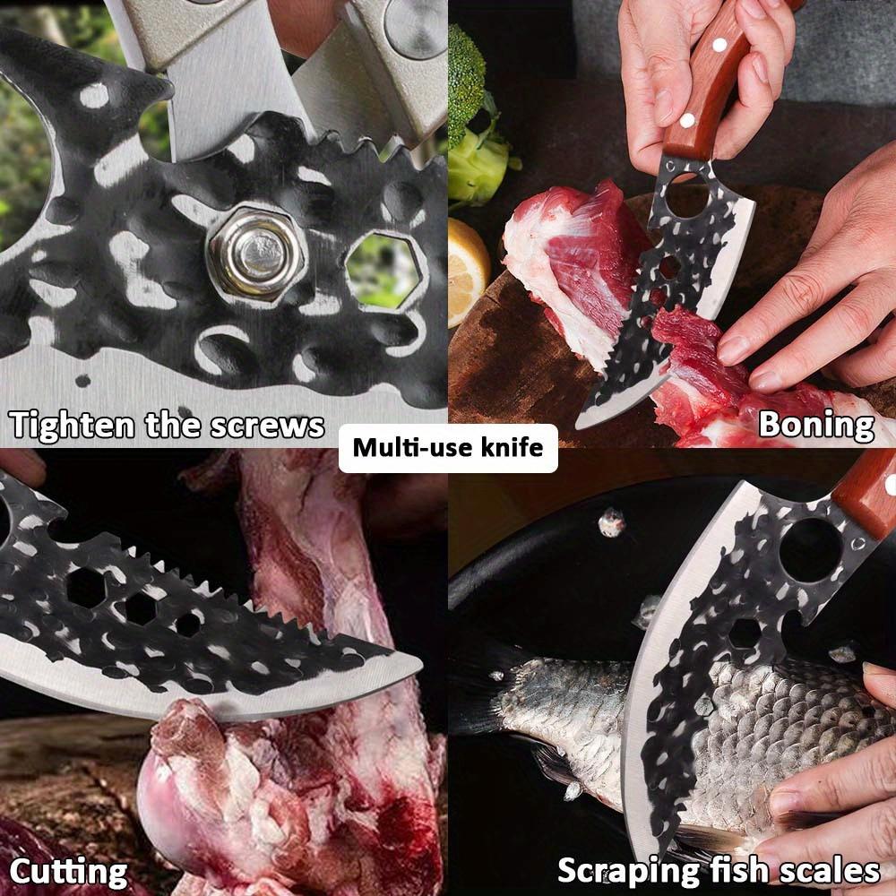 Stainless Steel Boning Knife With Knife Sheath Professional Kitchen Chef Knife Handmade Forged Knife Barbecue Knife