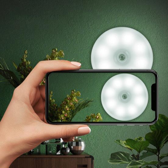 Светодиодный ночник с датчиком движения, супер яркий, без мерцания, высокая чувствительность, USB аккумуляторная светодиодная лампа для шкафа, шкафа