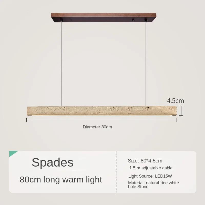 Подвесной светильник из камня с длинной полосой, однолинейный светильник для ресторана, гостиной, офиса, кабинета, стола, светильника из дерева