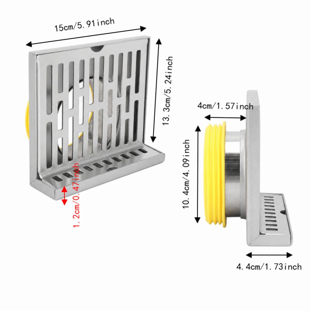 Right Angle Design Corner Floor Drain 304 Stainless Steel Wall Corner Drain Laundry Room