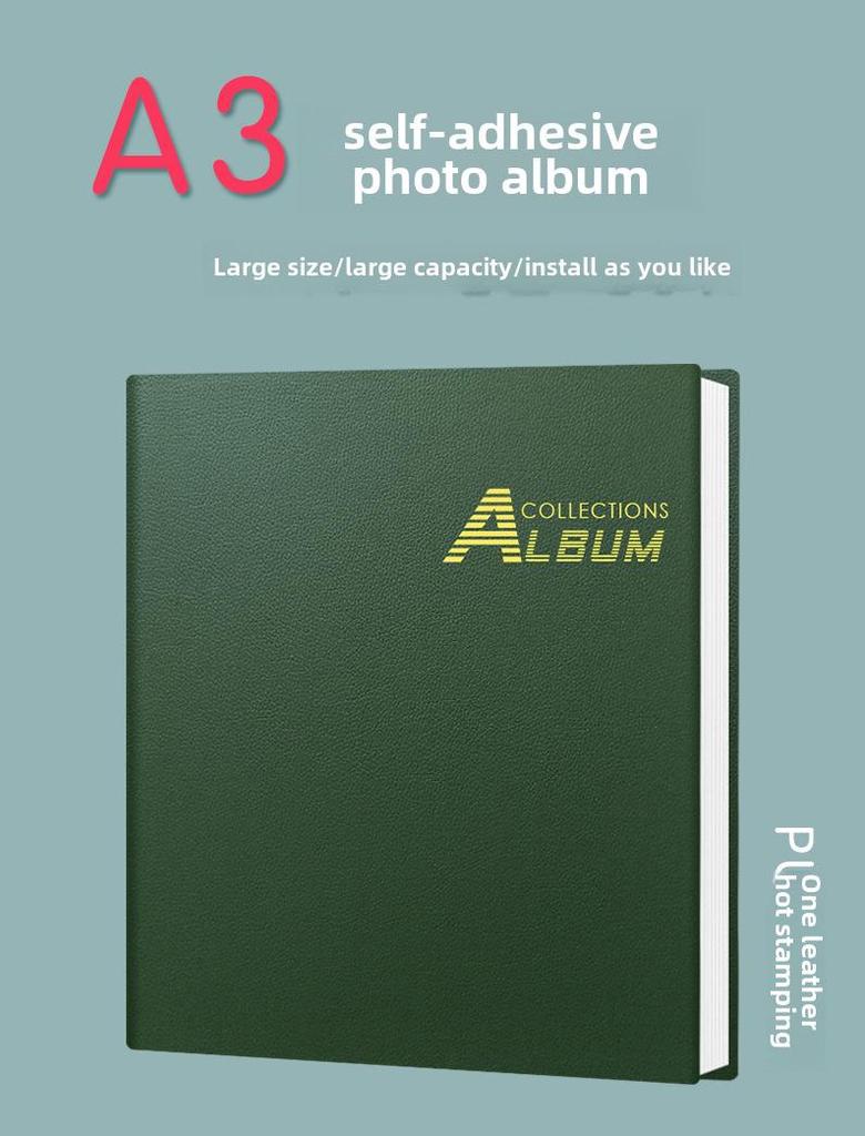 Кожаный фотоальбом формата А4: Корпоративный дизайн логотипа бизнес-единицы, самоклеящийся, ламинированный, сувенир ручной работы