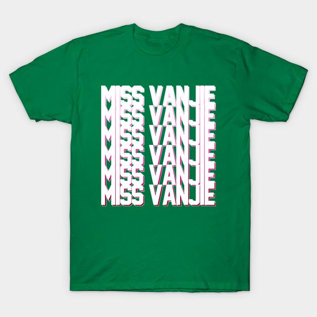 Модная унисекс футболка Miss Vanjie 7 Белый текст на розовом градиентном фоне B Принт Футболка Большие размеры S-5XL Футболка 100% Хлопок Топы С круглым вырезом Короткий рукав Футболки
