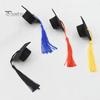 25Pcs Mini Graduation Caps Felt Small Doctor Hat with Golden Tassels Bottle Cover Cupcake Toppers Party Supplies