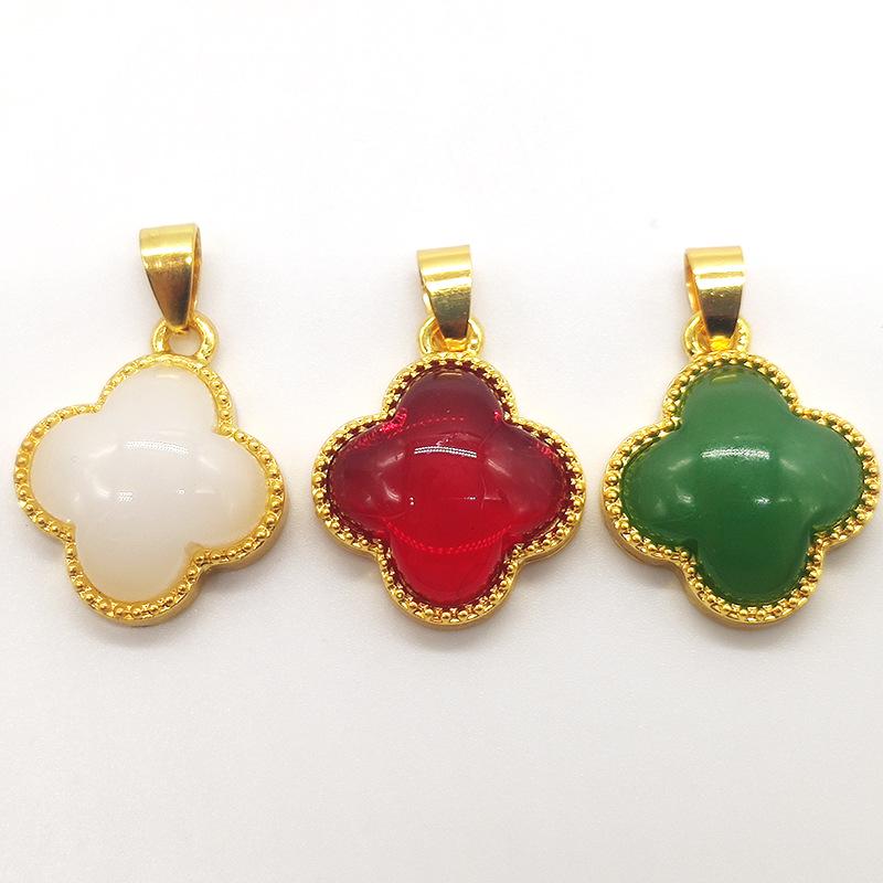 Позолоченное нефритовое ожерелье с подвеской Pixiu & Guanyin Buddha