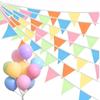 Треугольные гирлянды-флажки 12 м / 40 футов Многоразовый Баннер Легко Повесить для Свадьбы, Дня Рождения, Девичника