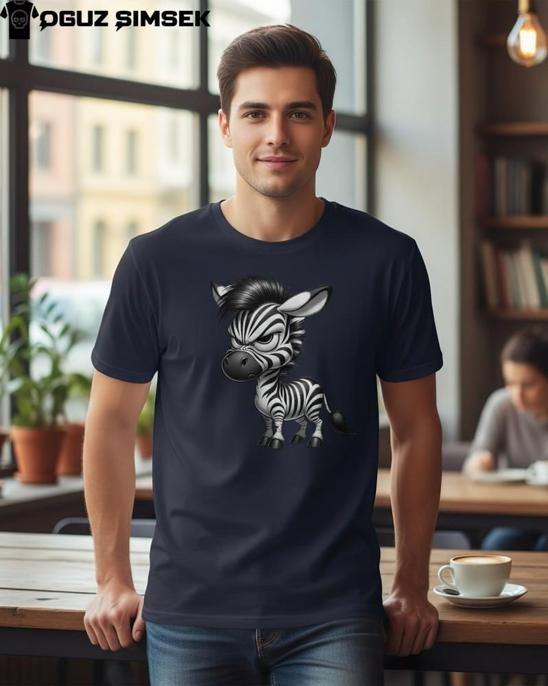 Футболка «Зебра-утка» – Забавная угрюмая мультяшная футболка