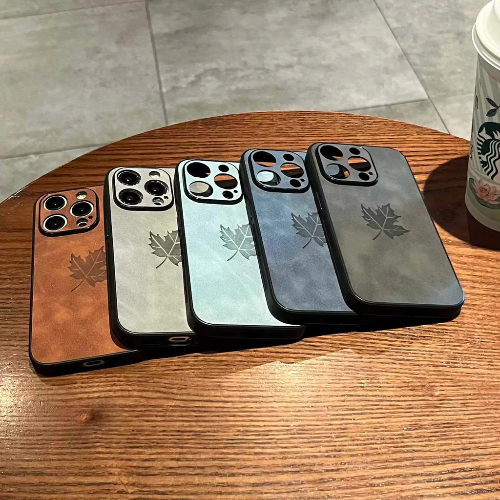 Luxury Cortex Tree Leaf Matte Phone Case For For Iphone 17Air 16 11 12 13 14 15 Pro Max Plus X Xs Max XR Bumper Cases Back Cover