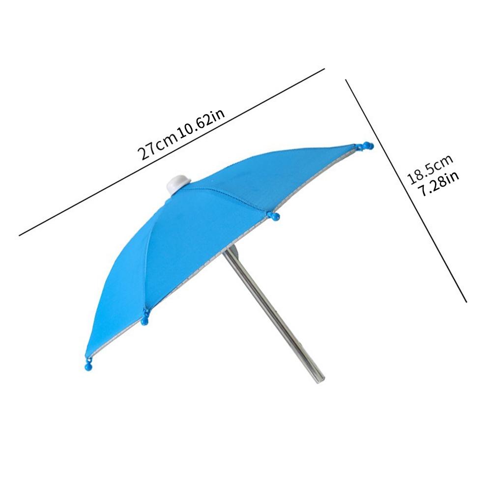 Portable Mini Umbrella Phone Stand, Universal Phone Umbrella for Outdoor Rain & Sun Waterproof Sun Shade Holder for Smartphones