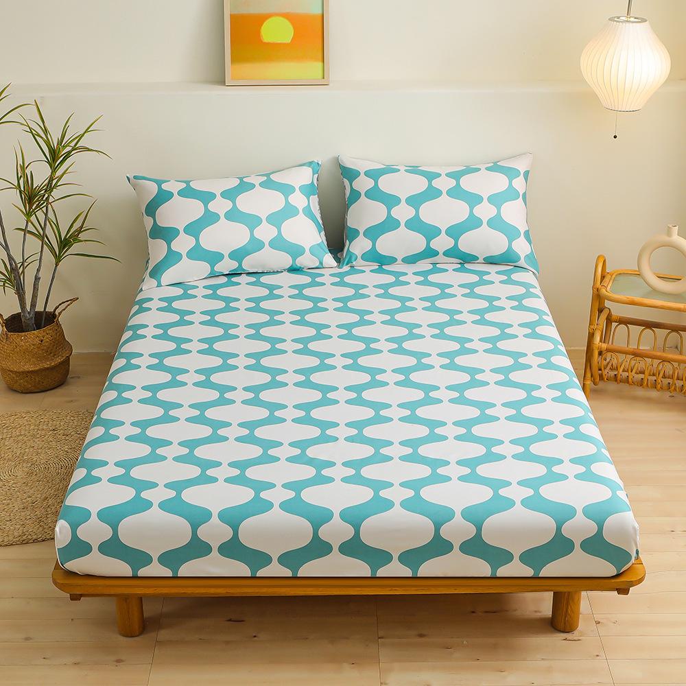 Принтованная простыня для спальни, дома, отеля, светло-бежевая, мягкая и удобная