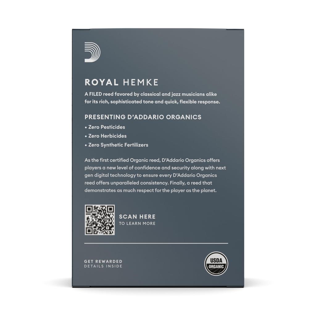 Трости для альт-саксофона WoodWinds Royal Hemke RHKP10ASX305 D'Addario [Жесткость 3.0+] Упаковка 10 шт.