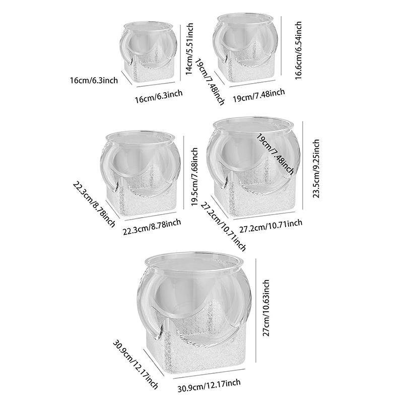 Ultra Clear Round Fish Bowl Plastic Removable Desktop Fish Tank Ultra Clear Viewing Tank Small Aquarium Tabletop Ornament