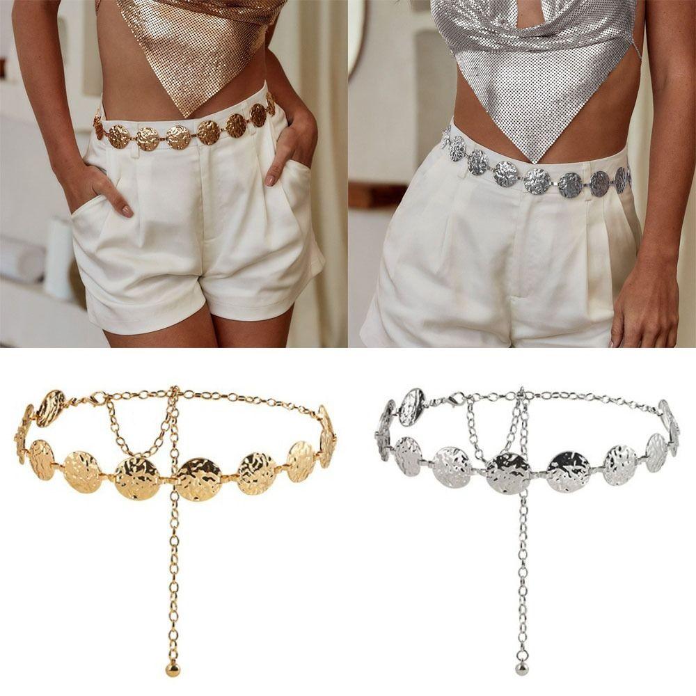 Retro Women's Waist Chain Luxury Style Dress Waist Chain Simple Metal Waist Chain